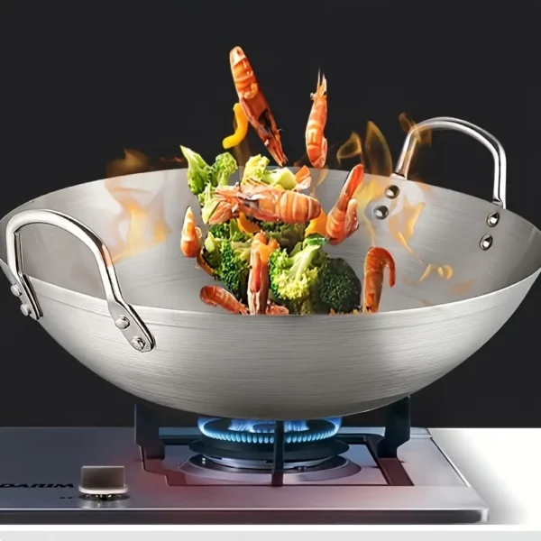 Large Stainless Steel Wok