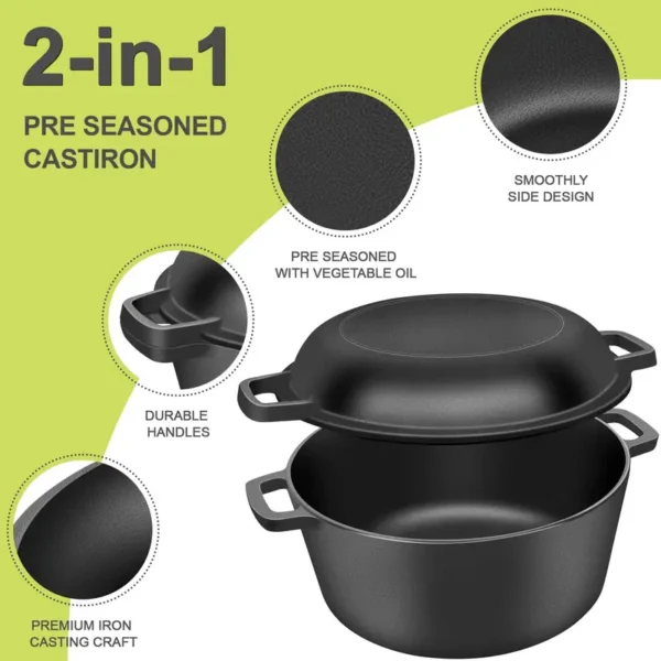 b25fa24b89674e13b1c9b3d79d42093e-goods.webp Cast Iron 2-in-1 Multifunctional Cooking and Baking Dish Set