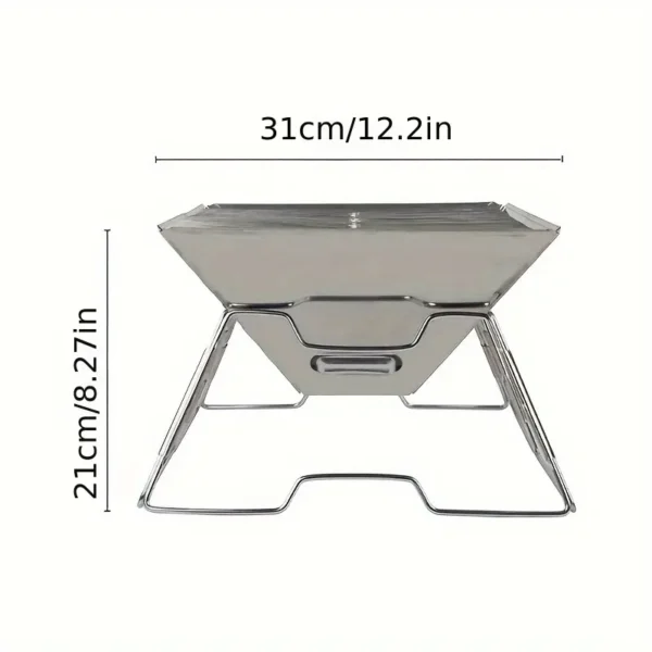 bd3a09be-e5ce-11ee-b8e7-0a580a682aa7 Portable Stainless Steel Folding Grill